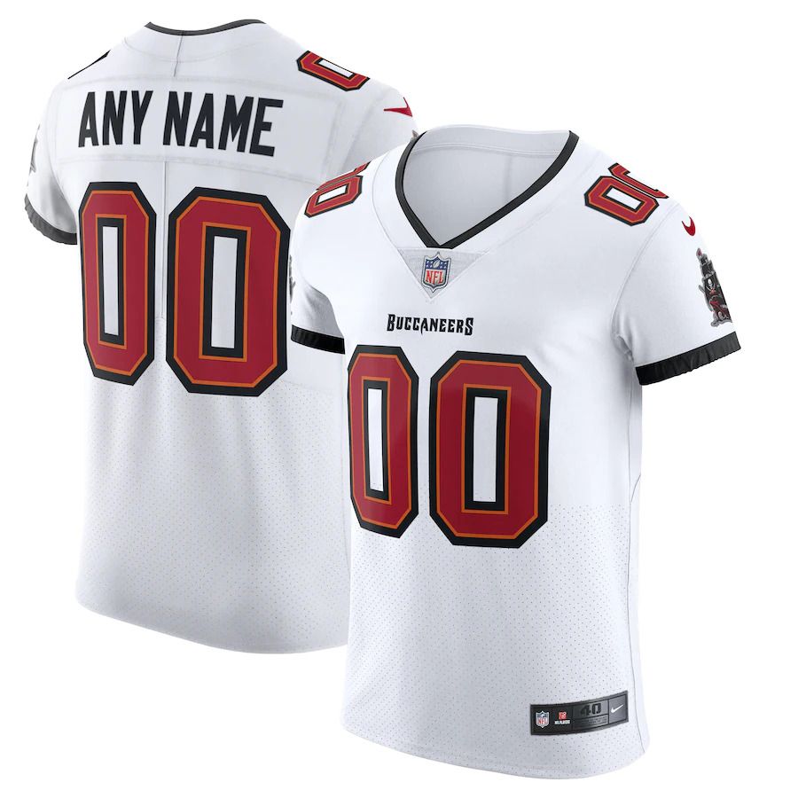 Men Tampa Bay Buccaneers Nike White Vapor Elite Custom NFL Jersey->customized nfl jersey->Custom Jersey